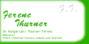 ferenc thurner business card